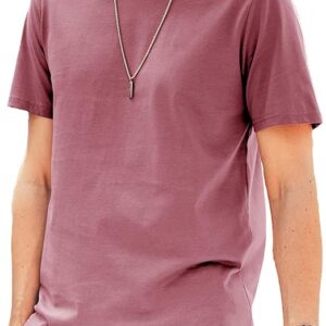 Short Sleeved T-Shirt Mens Mercerized Pure Cotton Cool Smooth Solid Color Ice Silk T-Shirts